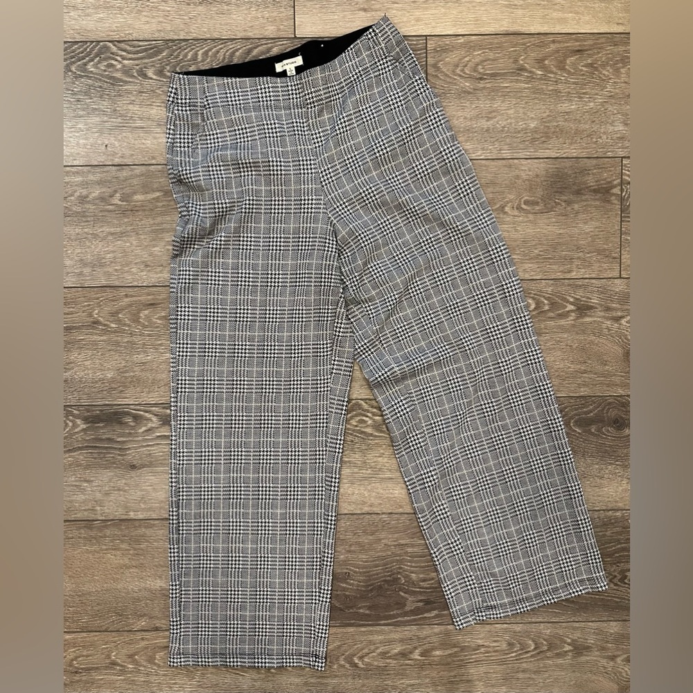 Max Studio Large dress pants  long stretch waist plaid pattern pull on